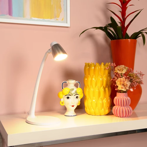 Lucide LUDO - Bureaulamp - LED - 1x4,5W 3000K - Wit - sfeer 1